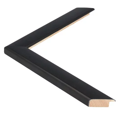 Cadre en bois TRIBECA -2,3 - sur mesure Black - Round | verre standard (2 mm)