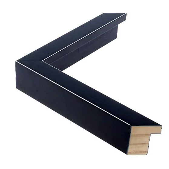 Holz Bilderrahmen GRAMERCY 2,1 42x59,4 cm (A2) | Black | Normalglas (2 mm)