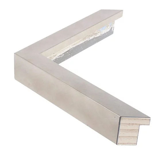 Holz Bilderrahmen GRAMERCY 2,1 24x30 cm | Brushed silver | Normalglas (2 mm)