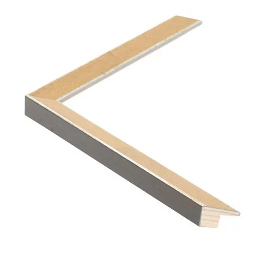 Houten fotolijst Sento I op maat bruinbeige op zilver, gelazuurd | normaal glas (2 mm)