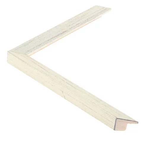 Houten fotolijst Sento I op maat Deens witgoud, mat | normaal glas (2 mm)