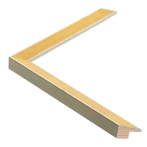 Holz Bilderrahmen Sento I nach Maß Honiggelb lasiert auf Silber | Normalglas (2 mm)