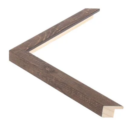 Holz-Bilderrahmen WOODLAND I Sonderzuschnitt Eiche dunkel foliert | Normalglas (2 mm)