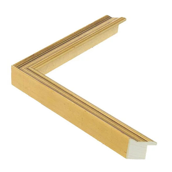 Holz Bilderrahmen ACADEMIE 1,8 24x30 cm | Gold | Normalglas (2 mm)