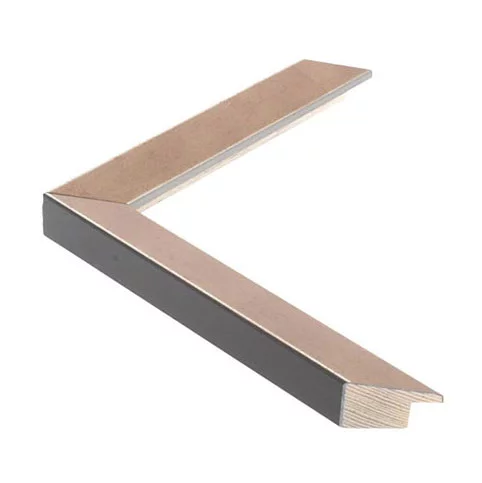 Holz Bilderrahmen SENTO II 2,26 13x18 cm | Beige lasiert auf Silber | Normalglas (2 mm)