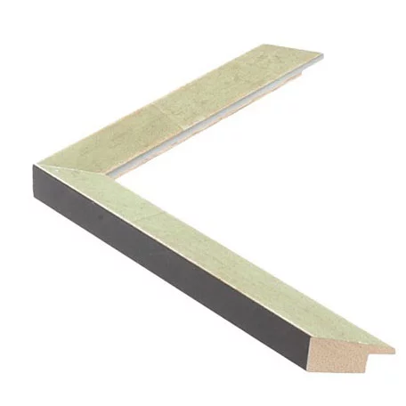 Cadre en bois SENTO II - 2,26 - sur mesure vert pâle glacé sur argent | verre standard (2 mm)