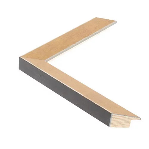Cadre en bois SENTO II - 2,26 - sur mesure beige brun glacé sur argent | verre standard (2 mm)