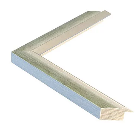 Houten fotolijst Fancy II 59,4x84,1 cm (A1) | blauw op zilverdecor | museumglas UV 99, optisch ontspiegeld