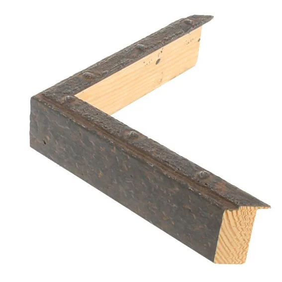 Holz Bilderrahmen ANVIL Bolted Cap 1,8 42x59,4 cm (A2) | Roststruktur mit Bolzen | Normalglas (2 mm)