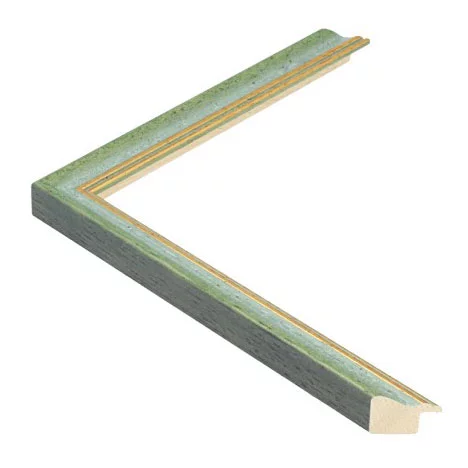 Cadre en bois AURA 1,5 - sur mesure vert | verre standard (2 mm)