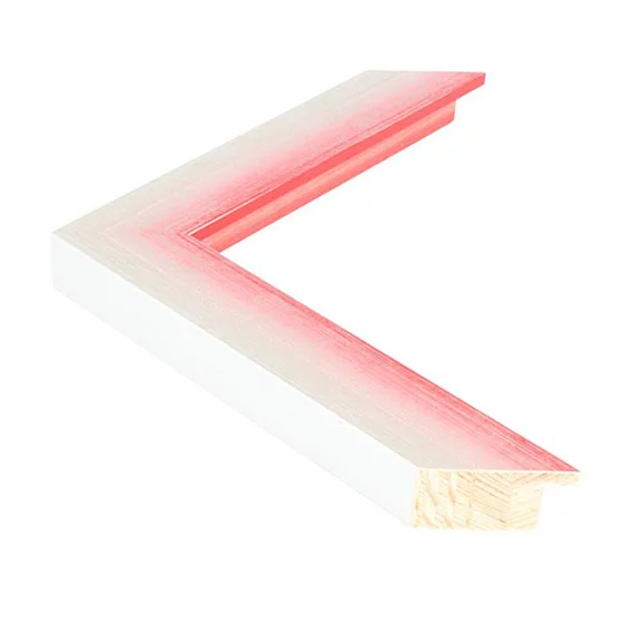 Houten fotolijst MAGIC op maat rood met zilver doorspekt | normaal glas (2 mm)