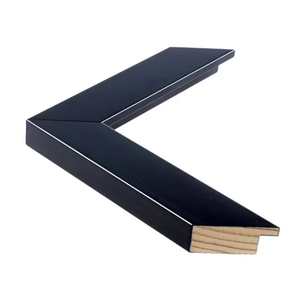 Holz Bilderrahmen GRAMERCY 3,8 42x59,4 cm (A2) | Black | Normalglas (2 mm)