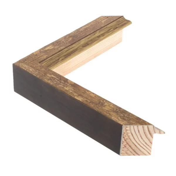 Holz Bilderrahmen LUCERNE 2,9 42x59,4 cm (A2) | Gold | Normalglas (2 mm)