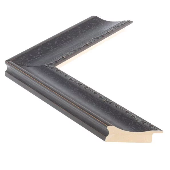 Cadre baroque MAREIS 4 - sur mesure ébène français avec ornement | verre standard (2 mm)
