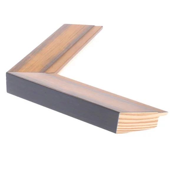 Cadre en bois DOMUS 45 - sur mesure bronze | verre standard (2 mm)