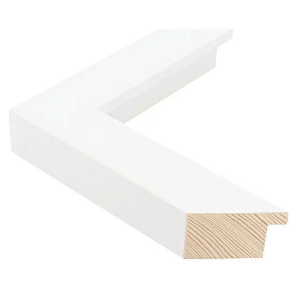 Cadre en bois TRIBECA - 4 - sur mesure White - Large cube | verre standard (2 mm)
