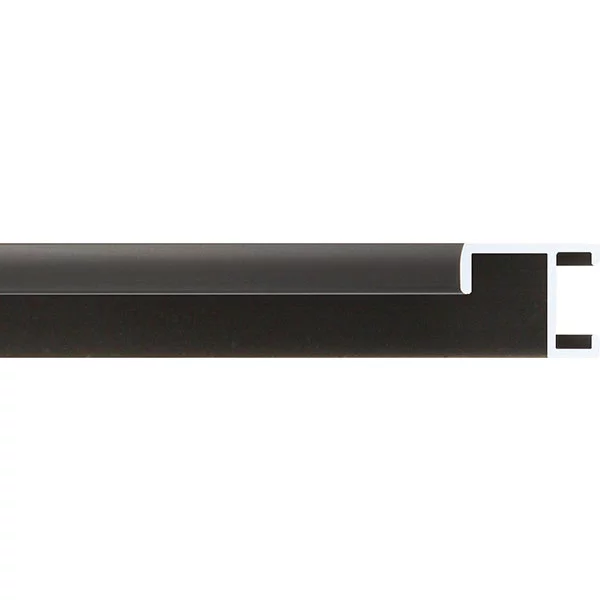 Alu Bilderrahmen Serie 411 42x59,4 cm (A2) | Schwarz matt, gebürstet | Normalglas (2 mm)
