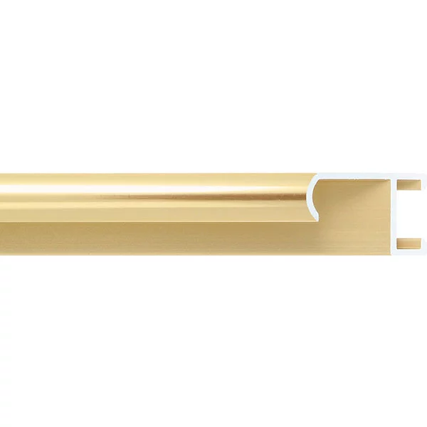 Alu Bilderrahmen Serie 415 nach Maß Gold poliert, gebürstet | Normalglas (2 mm)