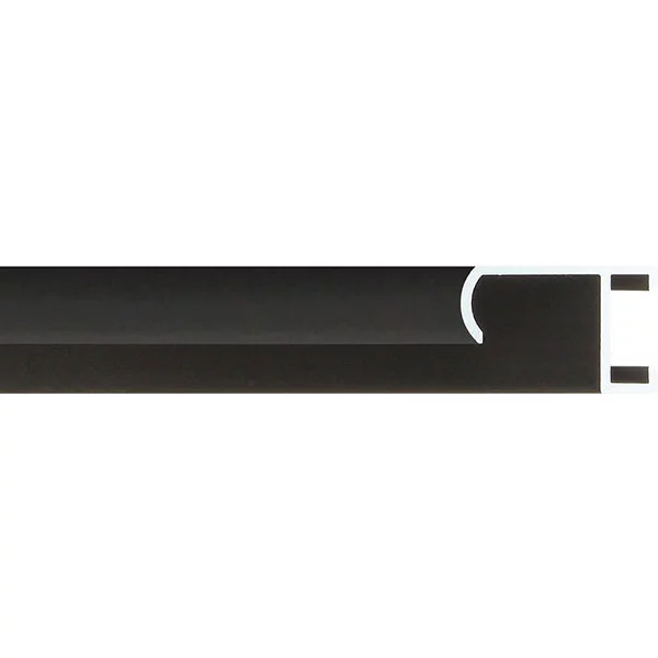 Alu Bilderrahmen Serie 415 nach Maß Schwarz matt, gebürstet | Normalglas (2 mm)