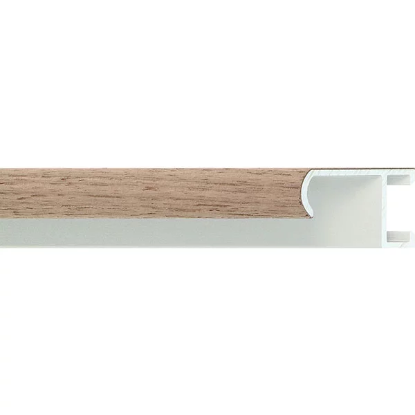 Alu Bilderrahmen Serie 415 nach Maß Walnuss, furniert | Normalglas (2 mm)