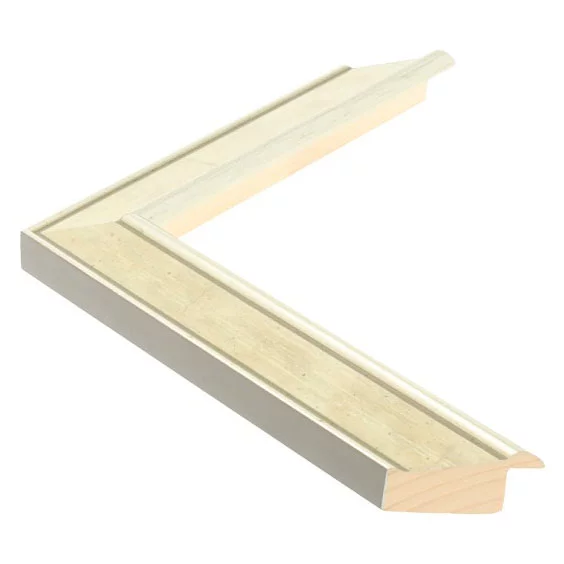 Holzrahmen CANALETTO 3 - Sonderzuschnitt Ivory | Normalglas (2 mm)