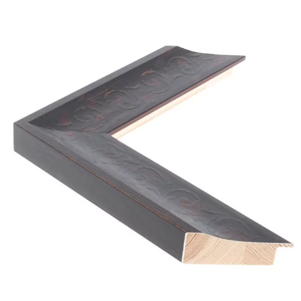 Holz Bilderrahmen MANTILLA 4,5 42x59,4 cm (A2) | Black | Normalglas (2 mm)