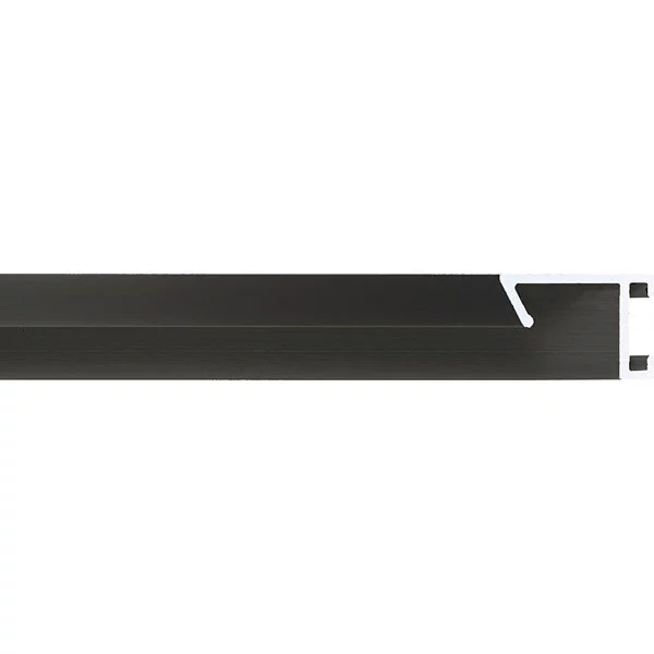 Alu-Bilderrahmen Serie 421 - Zuschnitt Schwarz matt, gebürstet | Normalglas (2 mm)