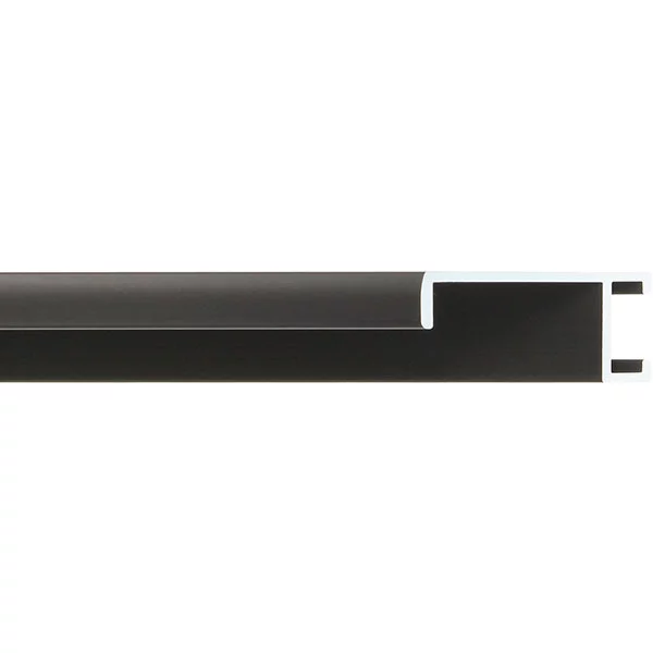 Alu-Bilderrahmen Serie 422 - Zuschnitt Schwarz matt, gebürstet | Normalglas (2 mm)