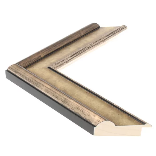 Cadre en bois CANALETTO 4,5 - sur mesure or | verre standard (2 mm)