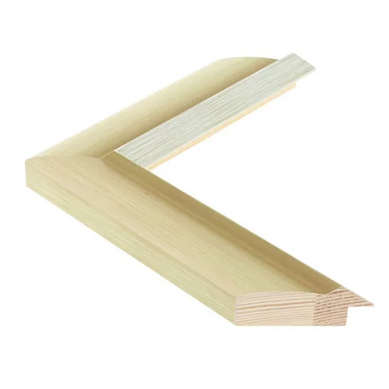 Cadre en bois FANCY - 4,49 13x18 cm | vert jaune avec bord en argent | verre synthétique (2 mm)
