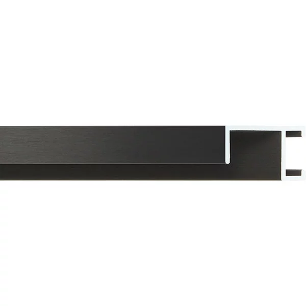 Alu-Bilderrahmen Serie 450 - Zuschnitt Schwarz matt, gebürstet | Kunstglas (2 mm)