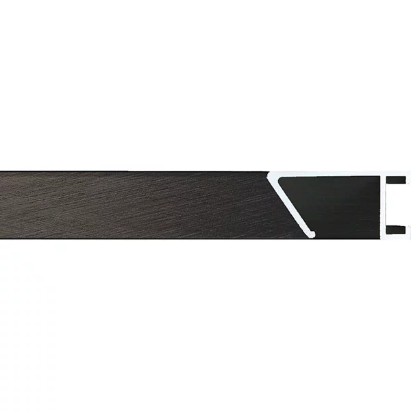 Alu Bilderrahmen Serie 451 42x59,4 cm (A2) | Schwarz matt, kreuzgebürstet | Normalglas (2 mm)