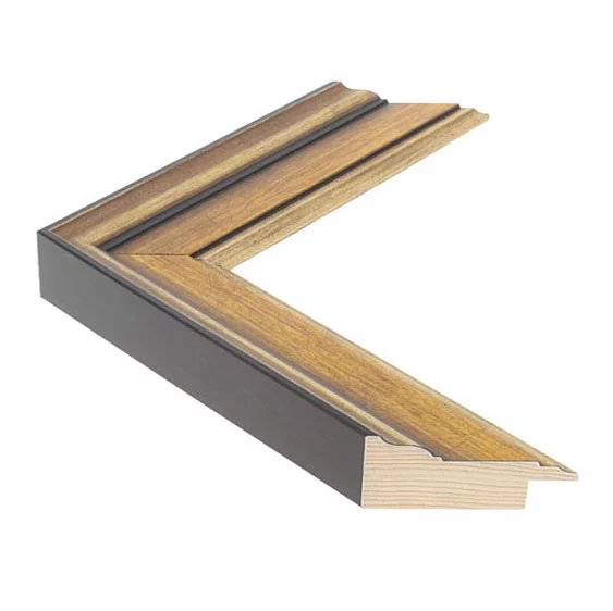 Holz Bilderrahmen MAESTRO 4,52 29,7x42 cm (A3) | Ulmer Antik-Gold | Normalglas (2 mm)