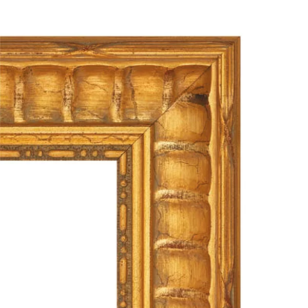 Cadre en bois CHATEAU 461 - sur mesure or | verre standard (2 mm)