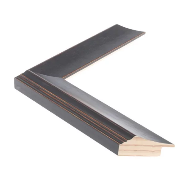Cadre baroque MAREIS 3,8 - sur mesure ébène français | verre standard (2 mm)