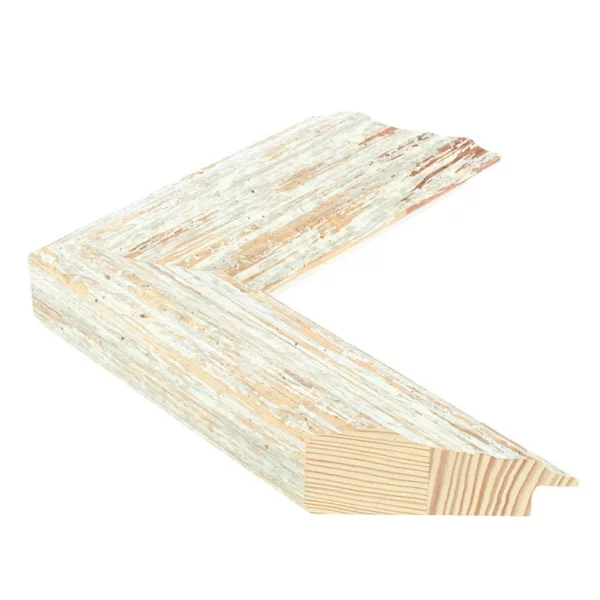Holzrahmen Brittany - 6.5 - Sonderzuschnitt Cremeweiß | Museumsglas UV 70 entspiegelt