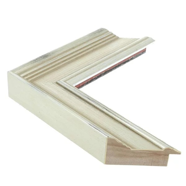 Cadre en bois ACADEMIE 5,4 - sur mesure argent | verre standard (2 mm)