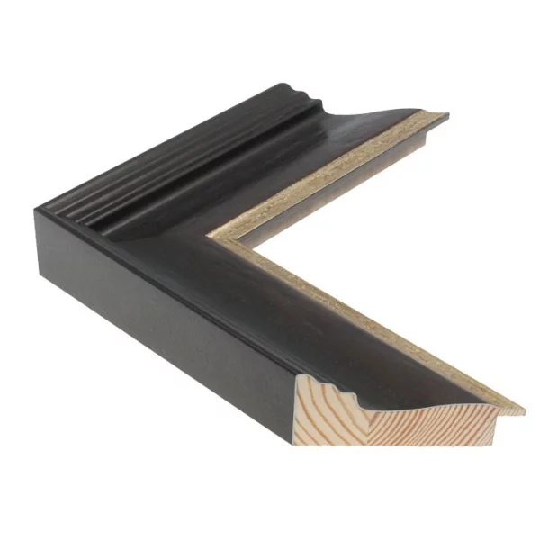 Cadre en bois DRESDEN 6 13x18 cm | brun noir avec bord platine | verre synthétique (2 mm)