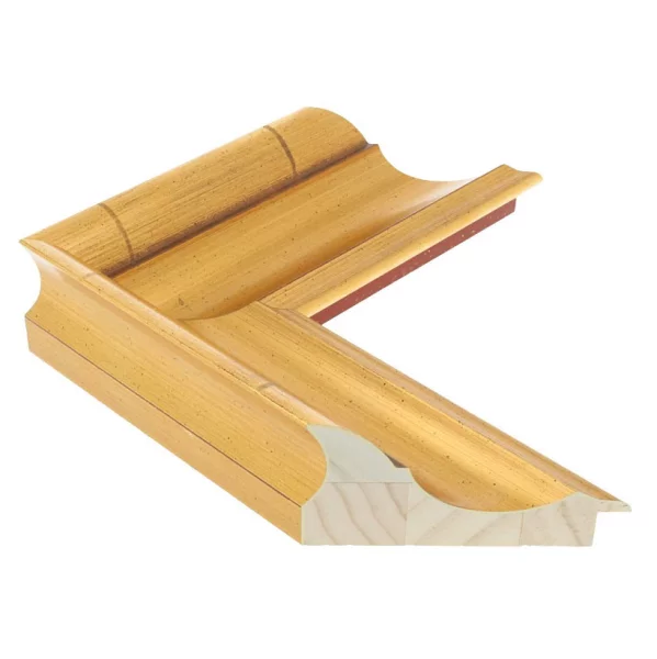 Holz Bilderrahmen ACADEMIE 7,6 42x59,4 cm (A2) | Gold | Normalglas (2 mm)