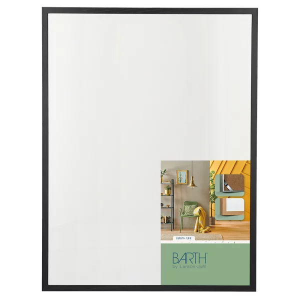 Alu Bilderrahmen BARTH - Serie 916 - Maßanfertigung Esche Imitatfurnier schwarz gefärbt | Normalglas (2 mm)