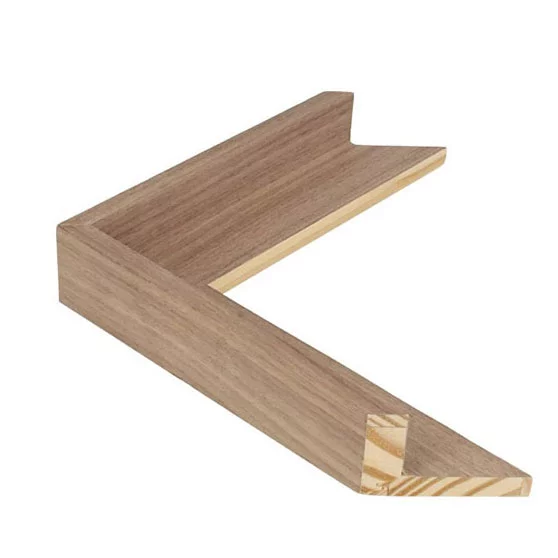 Schattenfugenrahmen TOUCHWOOD 40 Sonderzuschnitt Echtfurnier Nussbaum | Leerrahmen (ohne Glas und Rückwand)