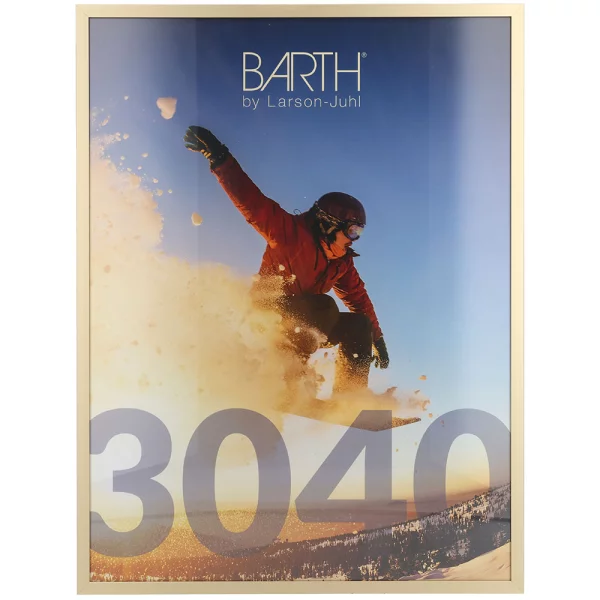 Alu Bilderrahmen BARTH - Serie 916 LIGHT 21x29,7 cm (A4) | Gold matt | Normalglas (2 mm)