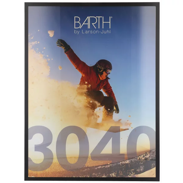 Alu Bilderrahmen BARTH - Serie 916 LIGHT 21x29,7 cm (A4) | Schwarz matt | Normalglas (2 mm)