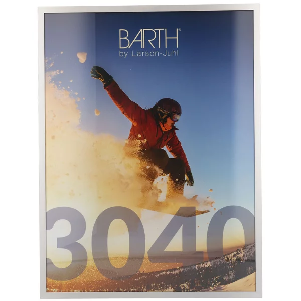 Alu Bilderrahmen BARTH - Serie 916 LIGHT 21x29,7 cm (A4) | Silber matt | Normalglas (2 mm)