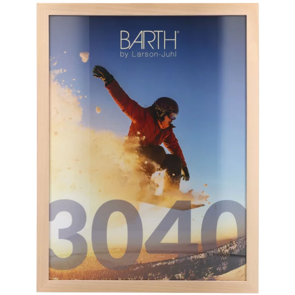Holz Bilderrahmen BARTH - Serie 210 LIGHT 21x29,7 cm (A4) | Pappel natur | Normalglas (2 mm)