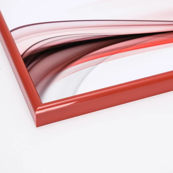 Signatur-Bilderrahmen aus Kunststoff - DIN A4 21x29,7 cm (A4) | Rot | Normalglas (2 mm)