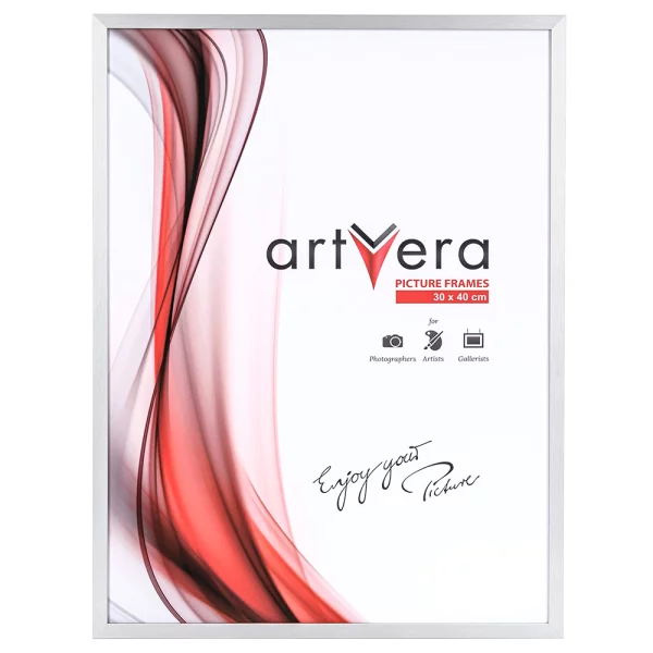 Alu Bilderrahmen Gotland 42x59,4 cm (A2) | Silber matt | Normalglas (2 mm)