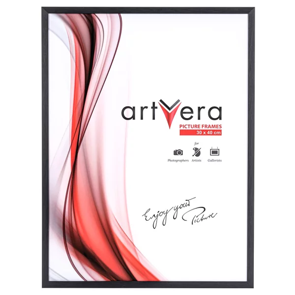 Cadre en aluminium Gotland sur mesure noir mat | verre standard (2 mm)