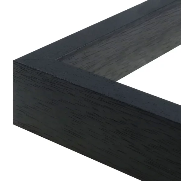 Cadre en bois massif Örebro 20x20 cm | noir, avec veinure | verre standard (2 mm)