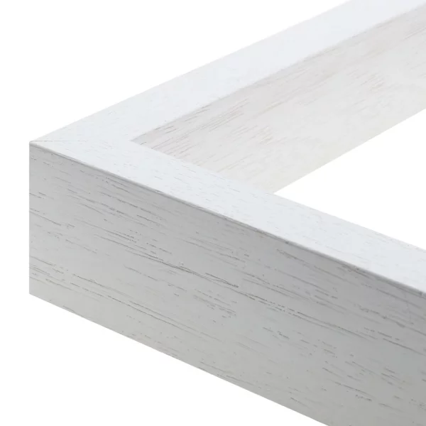 Cadre en bois massif Örebro 20x20 cm | blanc, avec veinure | verre standard (2 mm)